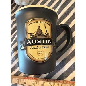 Americaware Austin Texas Live Music Capital Matte Black Ceramic Coffee Mug 2020